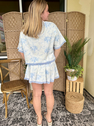 Alternate view of Baby Blues Toile Short Set
