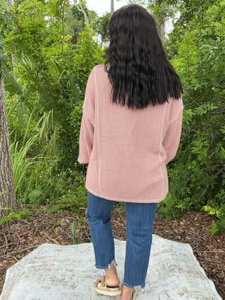 Fantastic Fawn Mauve VNeck Pocket Top