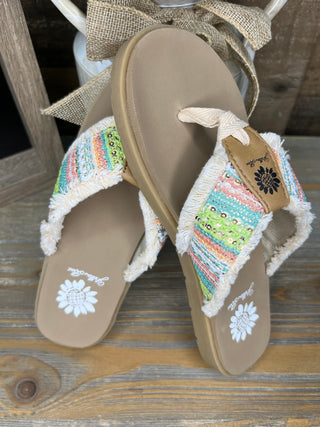Alternate view of Yellowbox Flappy Pastel Multicolor Flip Flop Sandal
