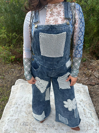 Oli & Hali Blue, Green & Taupe Mixed Print Layering Top