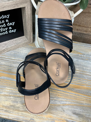 Alternate view of Corkys What About Now Black Wedge Sandal
