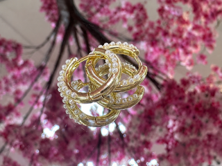 Alternate view of Lauren Kenzie Mini Pearl Huggie Hoop Earrings
