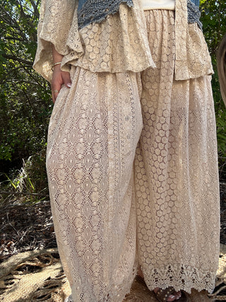 Alternate view of Young Threads Boho Latte Lace Wide Leg Pants
