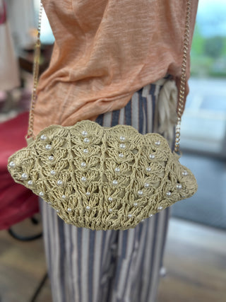 Alternate view of Sea Shell Crossbody Tote Purse
