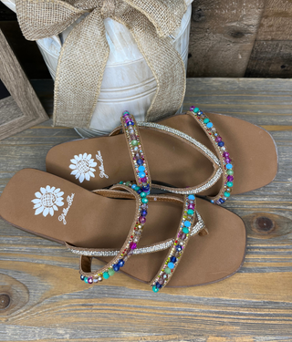 Alternate view of Yellowbox Lela Bright Multicolor Strappy Sandal
