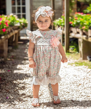 Haute Baby Gabrielle's Garden Infant Girl Romper