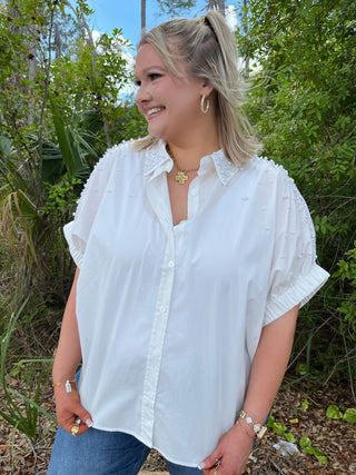 White Precious Pearl Top