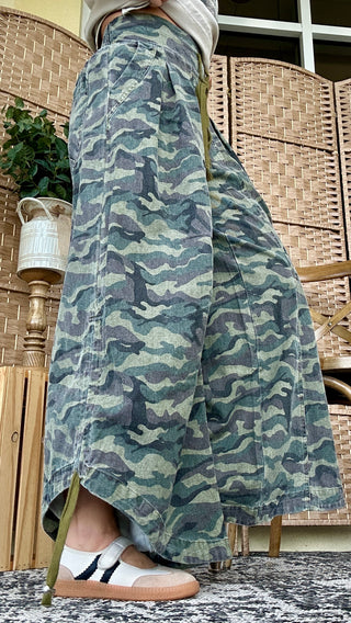 Alternate view of Rolling in Ruched Camo Pants
