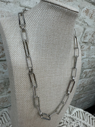 Alternate view of Silver Classic & Rope Links Necklace
