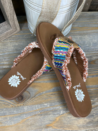 Alternate view of Yellowbox Flappy Bright Multicolor Flip Flop Sandal
