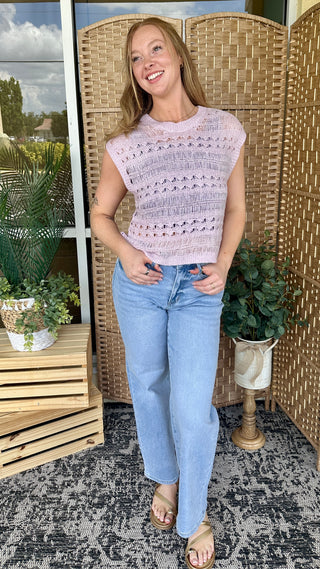 Alternate view of Cabana Lilac Crochet Top
