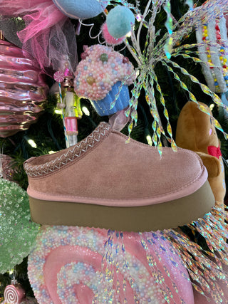 Corkys Black Friday Pink Mini Boot Platform Slippers