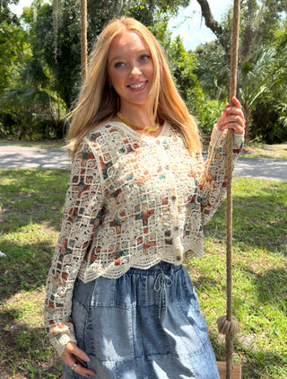 Dancin' in September Ivory Cardigan
