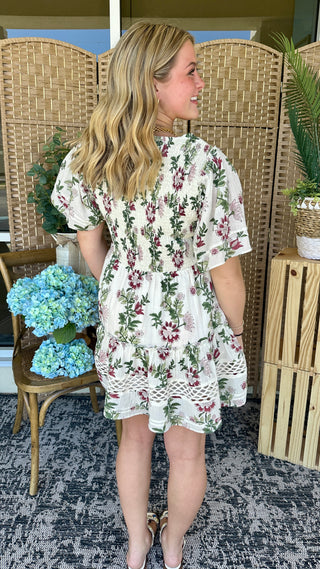 Alternate view of POL Cream Boho Floral Dress
