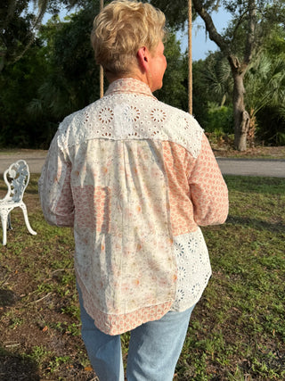 Alternate view of Can't Love You Anymore POL Patchwork Top OVERSIZED
