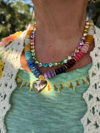 Mable Puffy Heart Bead Magnetic Necklace
