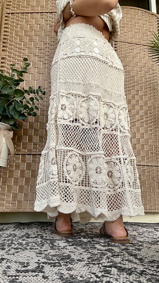 Alternate view of Key Largo Boho Crochet Midi Skirt
