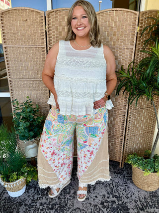 Alternate view of Oli & Hali Natural Beach Bound Wide Leg Pant
