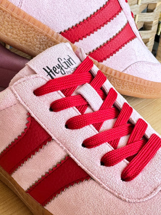 Alternate view of Corkys Heads Up Pink & Red Trainer Sneaker
