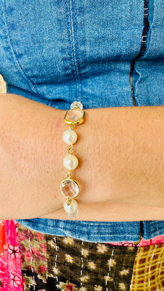 Prism Pearl Link Magnetic Bracelet
