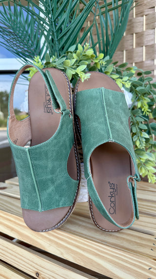 Alternate view of Corky's Volta II Leaf Green Wedge Sandal

