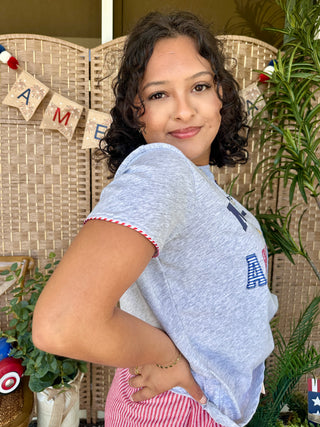 Alternate view of Made In America Applique Tee Top

