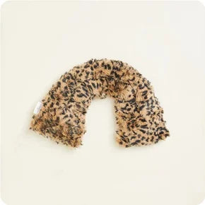 Warmies Leopard Microwavable Neck Wrap offering cozy comfort, adorned in a stylish leopard print for soothing relaxation.