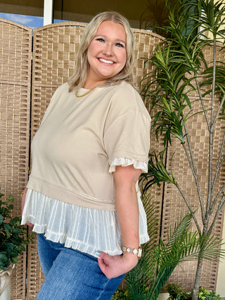 Alternate view of Fun at a Festival Ruffle Terry Top
