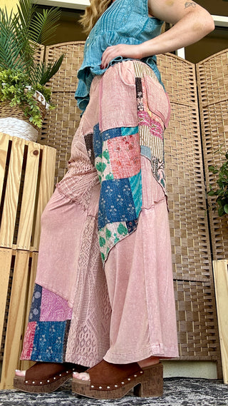 POL Pink Trailblazer Patchwork Pant FINAL SALE
