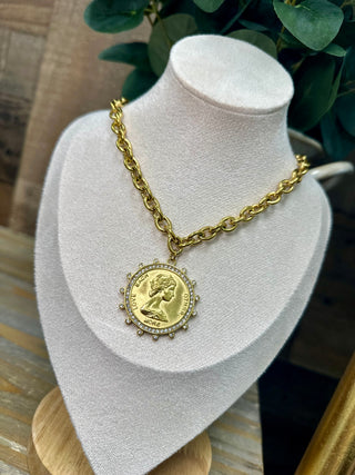 Alternate view of ChanSutt Pearls SMALL COIN NECKLACE
