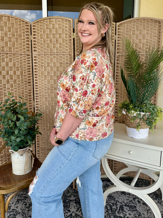 Alternate view of Not My First Rodeo Dusty Floral Cardigan Top
