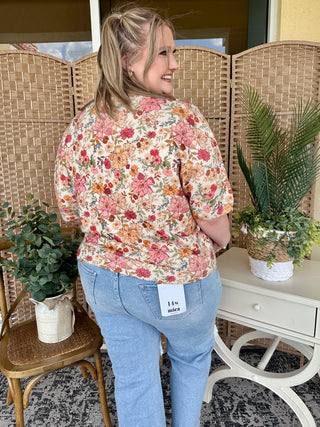 Alternate view of Not My First Rodeo Dusty Floral Cardigan Top
