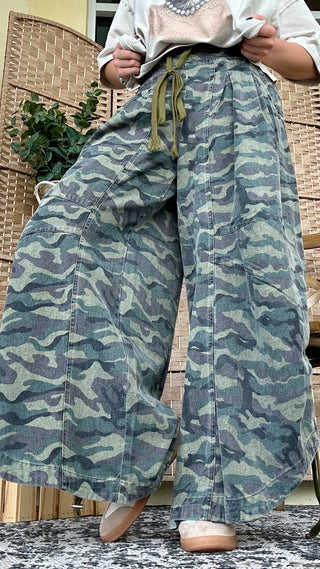 Rolling in Ruched Camo Pants
