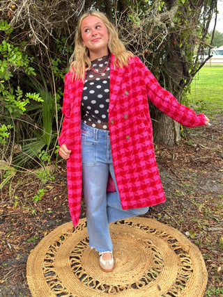 Cherryish Everything Houndstooth Coat Jacket
