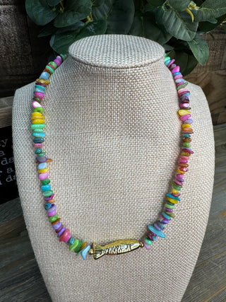 Ocean of Color Fish Necklace