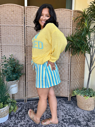 Alternate view of Sun Kissed Yellow Lightweight Sweater Top
