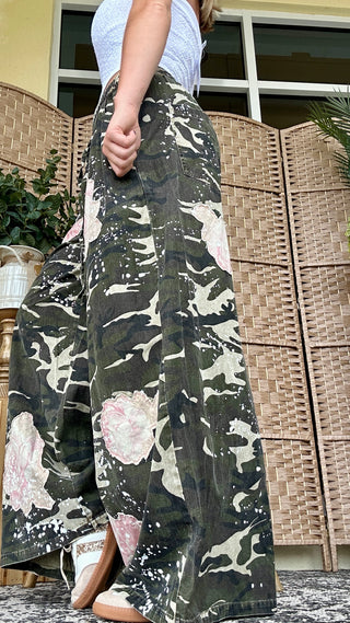 Alternate view of Moonshine Rose Camo Wideleg Pants
