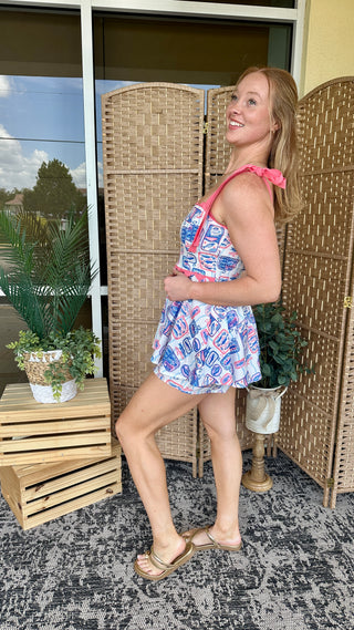Alternate view of For the Love of Sardines RicRac Short Romper

