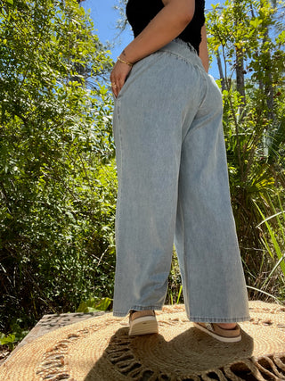 Boho Dream Wide Leg Denim Pants