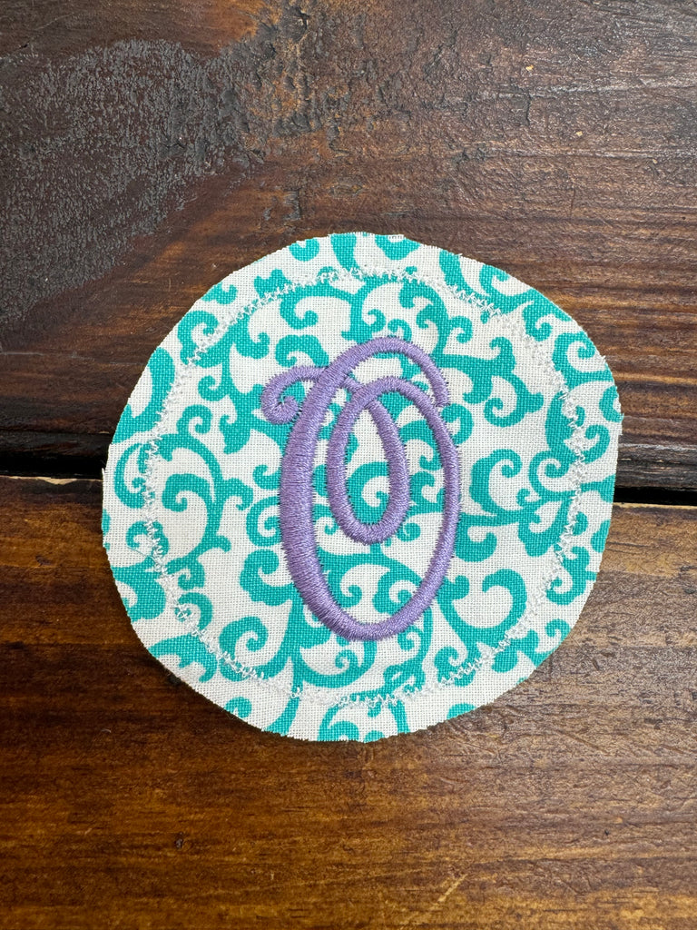 INITIAL THIS Aqua Vine & Lilac Thread Hat Bar Patch - The Gypsy Belle Boutique