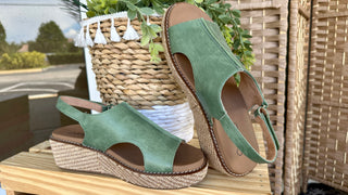 Alternate view of Corky's Volta II Leaf Green Wedge Sandal
