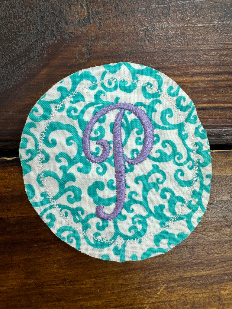 INITIAL THIS Aqua Vine & Lilac Thread Hat Bar Patch - The Gypsy Belle Boutique