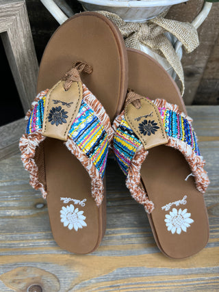 Alternate view of Yellowbox Flappy Bright Multicolor Flip Flop Sandal
