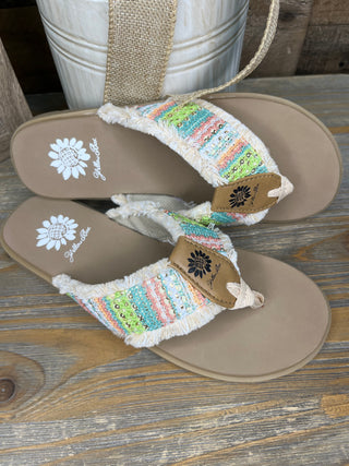Alternate view of Yellowbox Flappy Pastel Multicolor Flip Flop Sandal
