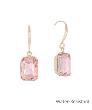 Sparkle Peach Stone Drop Earrings
