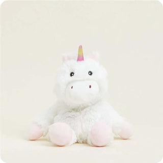 Warmies White Unicorn Junior Microwavable Plush - Cozy, heatable stuffed animal for soothing comfort and relaxation.