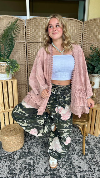 Alternate view of Heart of Glass Dusty Rose Kimono Top
