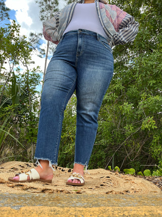 Mica Dark Wash Straight Leg Dreamer Jeans