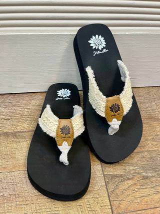 Yellowbox Fianni Cream Flip Flop Sandal