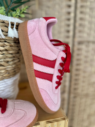 Alternate view of Corkys Heads Up Pink & Red Trainer Sneaker
